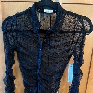 Steele Black Lace Blouse